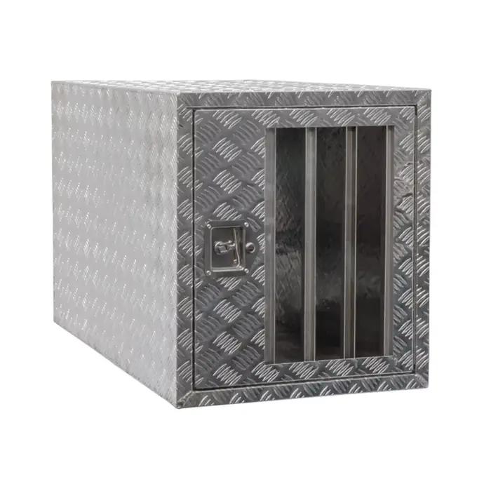 Grande boîte de chenil pour chien simple en aluminium pour camion