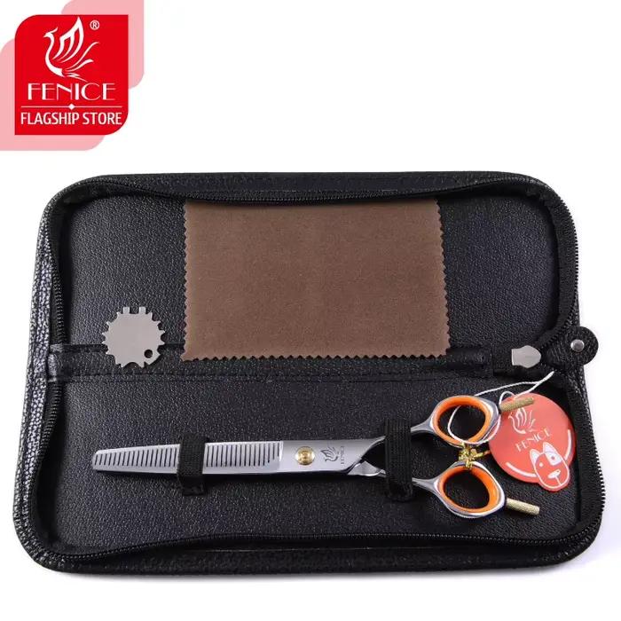 Fenice professionnel 7.0 pouces ciseaux de toilettage pour animaux de compagnie moelleux sans trace 