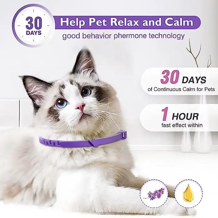 Colliers apaisants à phéromone pour chiens, 3/4 pièces, pour chats, soulage l'anxiété, réglable, con