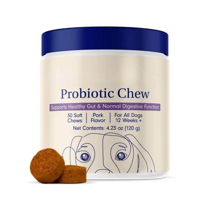 30 Probiotiques pour chiens – Complément digestif et immunitaire pour toutes les races de chiens – S