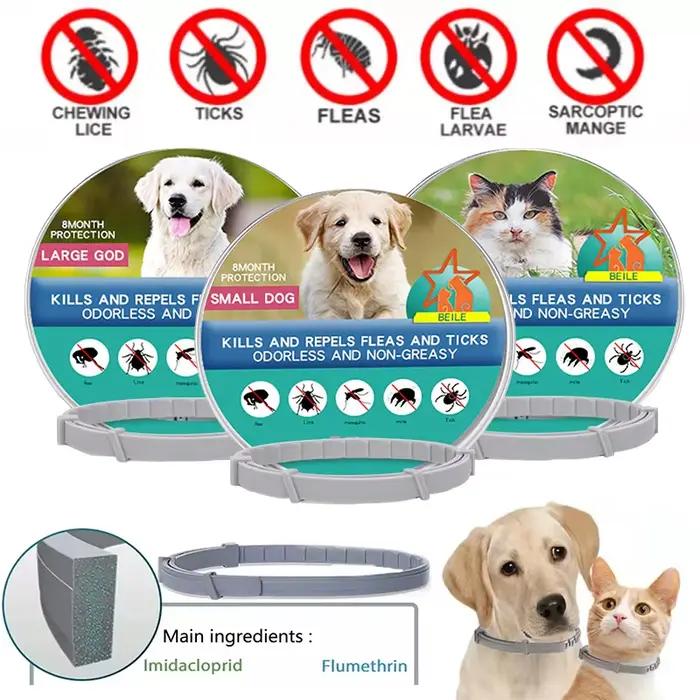 Collier Anti-puces et tiques pour chien et chat, Protection rétractable de 8 mois, pour chiot, chat,