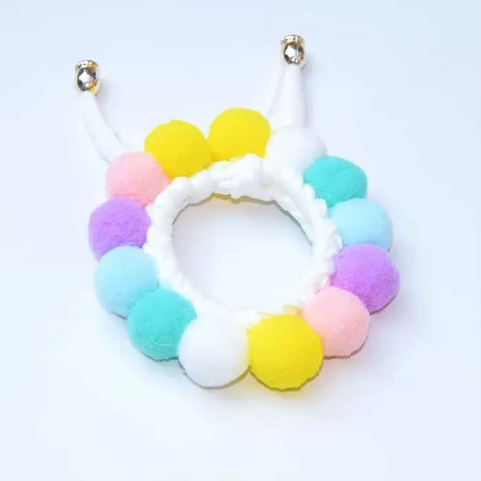 Collier Pom Pom pour animaux de compagnie, mignon chien chat, collier pour chien doux, écharpe, acce