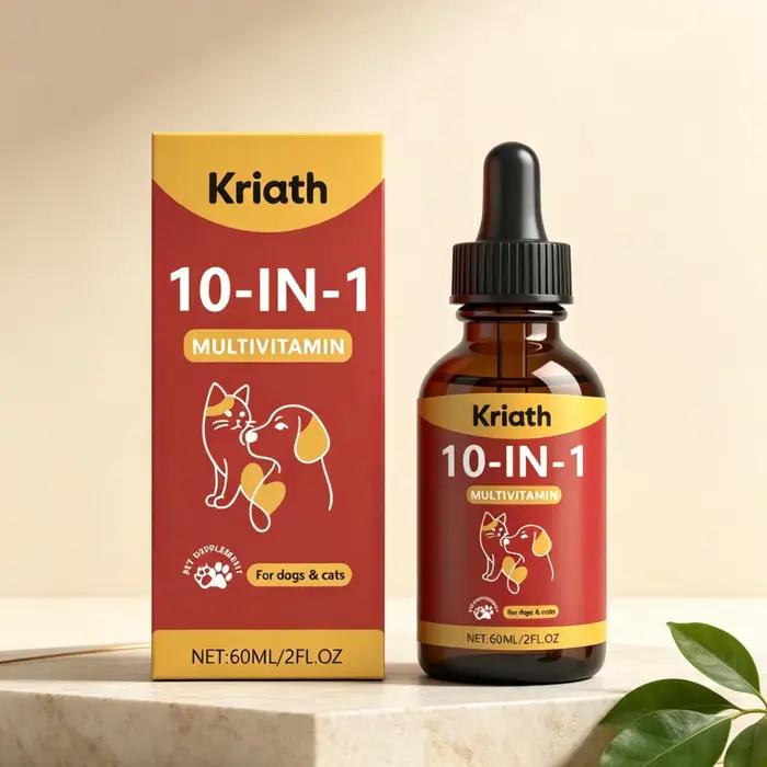 Complément multivitaminé pour animaux de compagnie Kriath, soutien immunitaire, amélioration de la d