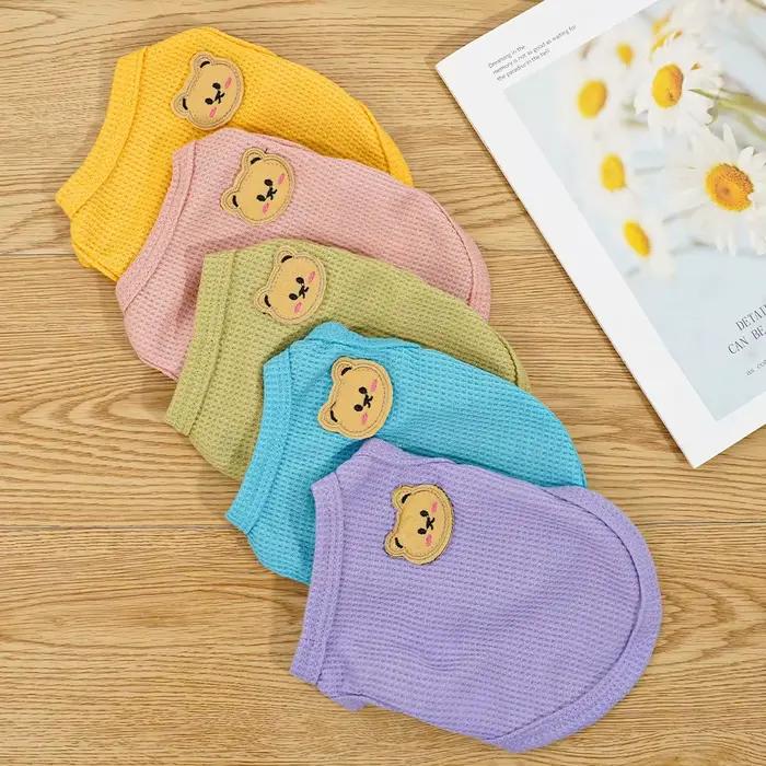 Vêtements pour chat, ours gaufré, gilet pour animaux de compagnie, Teddy d'été, Chihuahua, petit chi
