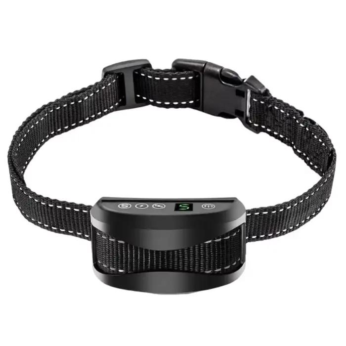 Collier anti-aboiement intelligent pour chien, réglable, portable, étanche, avec affichage numérique