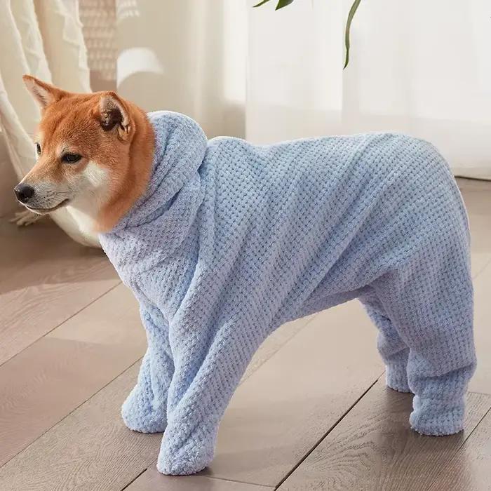 Serviette absorbante pour chien, peignoir à séchage rapide, manteau pour chiens, jambes épaisses, se