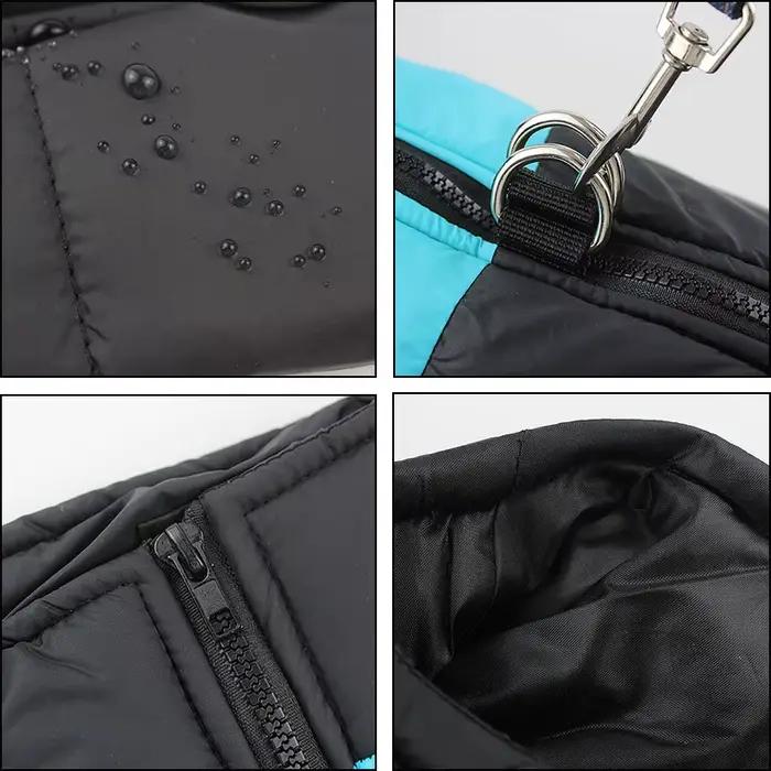 Vêtements d'hiver imperméables pour animaux de compagnie, manteau chaud pour grands chiens, veste en