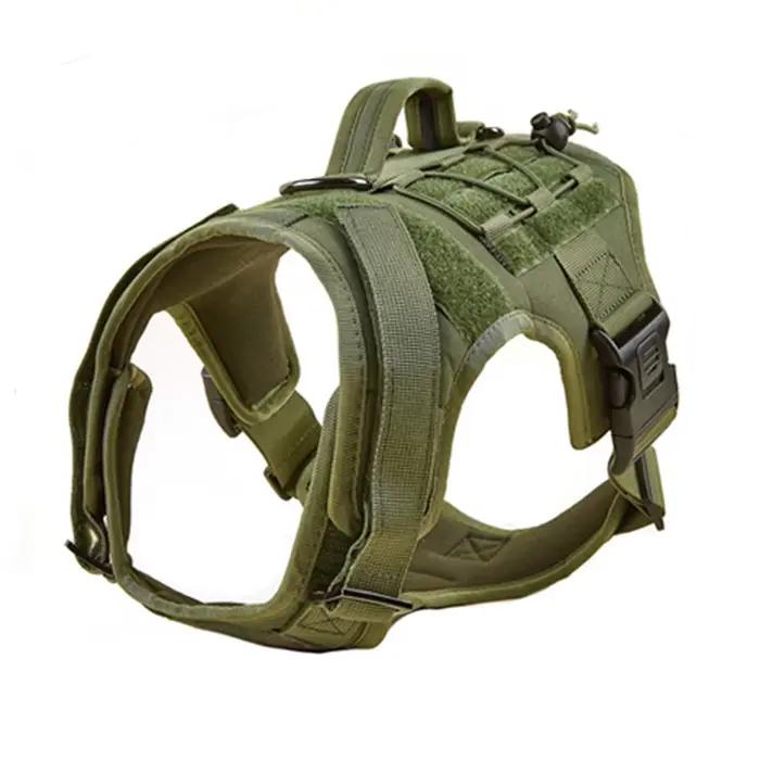 Harnais tactique pour chien avec poignée, gilet réglable sans traction pour animaux de compagnie, en
