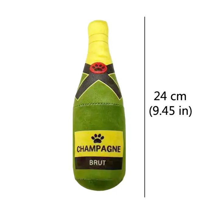 Jouets en peluche amusants pour chiens, en forme de bouteille de bière, petits et grands chiens, cou