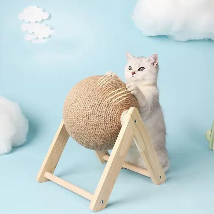 Boule à gratter pour chat, jouet pour chaton, corde en Sisal, planche à balles, pattes de meulage, j