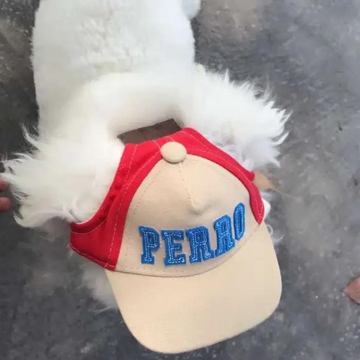 Casquettes pour animaux de compagnie petit chiot Sport lettre casquette pour chiens Baseball visière