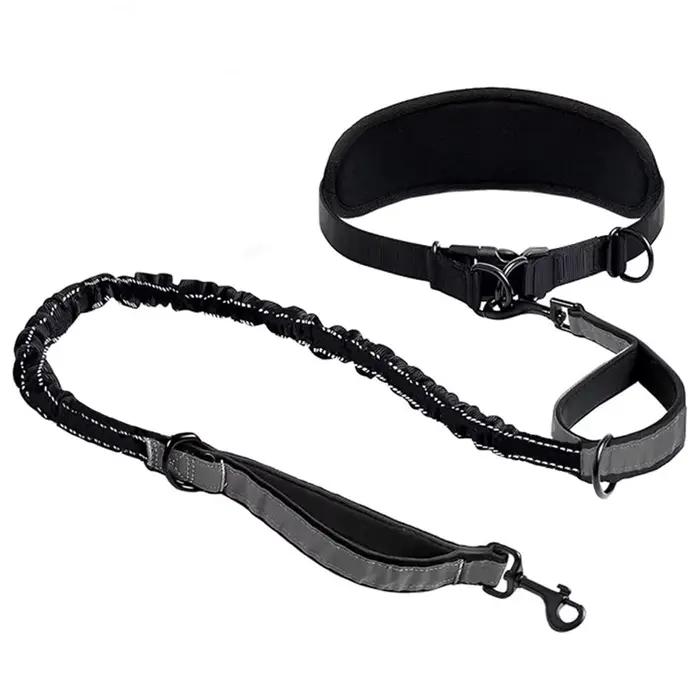 Laisse pour chien mains libres avec ceinture de soutien lombaire, laisse multifonctionnelle extensib