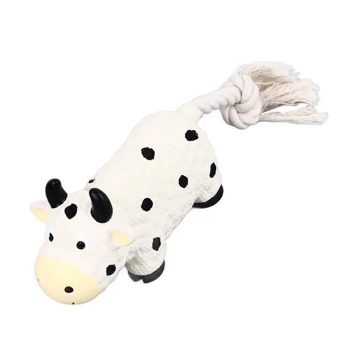 Jouet à mâcher pour chien en latex, jouet à mâcher interactif en forme d'animal, souple et couineur,