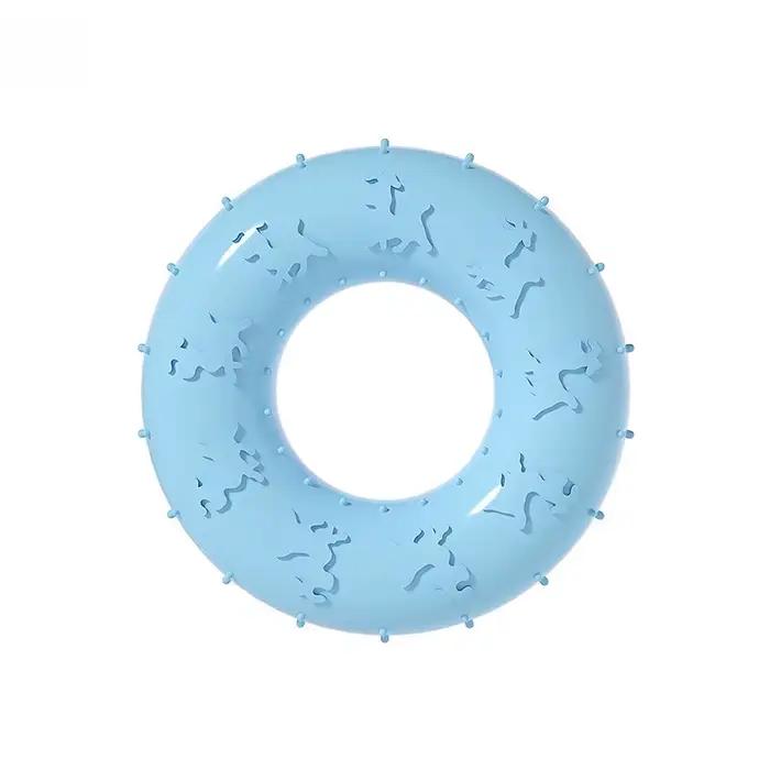 Jouets à mâcher pour chiens, pour nettoyer les dents, os en caoutchouc souple rose, boule amusante, 