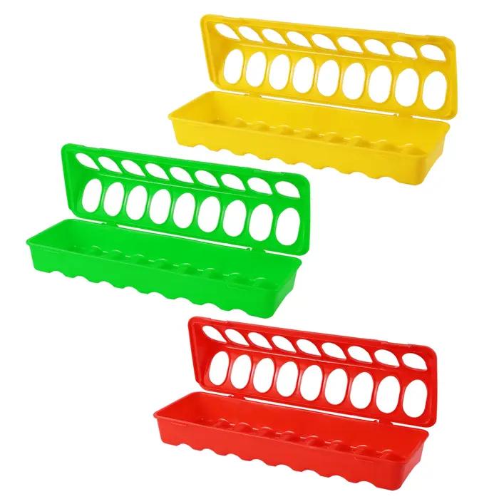 Mangeoire pour poulet 20/30/40/50Cm, Double rangée, 12/18/22/28 trous, pour volaille, alimentation à