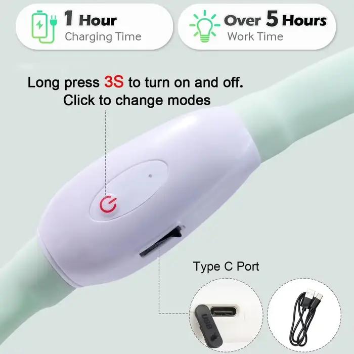 Collier lumineux Rechargeable USB pour grands et petits chiens collier de chien lumineux LED 9 Modes