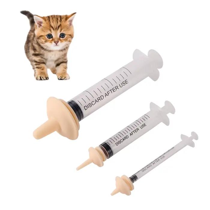 1 ensemble de sucette d'alimentation pour chaton, seringue de sucette en Silicone pour chiot, chaton