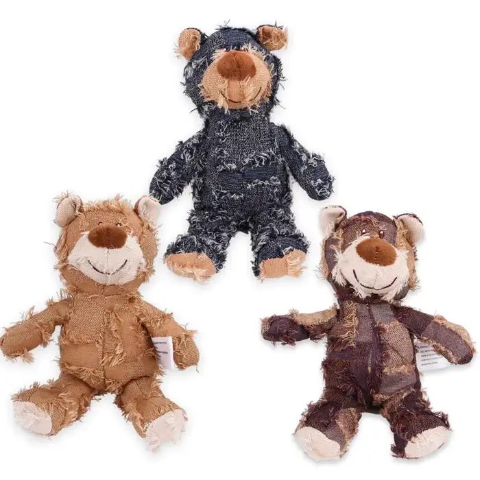 Ours en peluche pour animaux de compagnie, jouet interactif en peluche pour chien, meulage, nettoyag