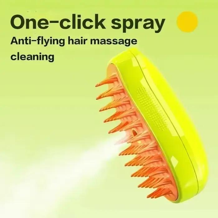 Brosse à vapeur pour chien et chat, pulvérisateur électrique pour Massage, outil de toilettage pour 