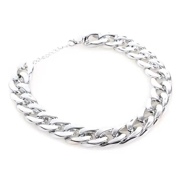 Collier chaîne pour chien pour petits et moyens chiens, Pitbull Beagle bouledogue, plaqué argent/or,