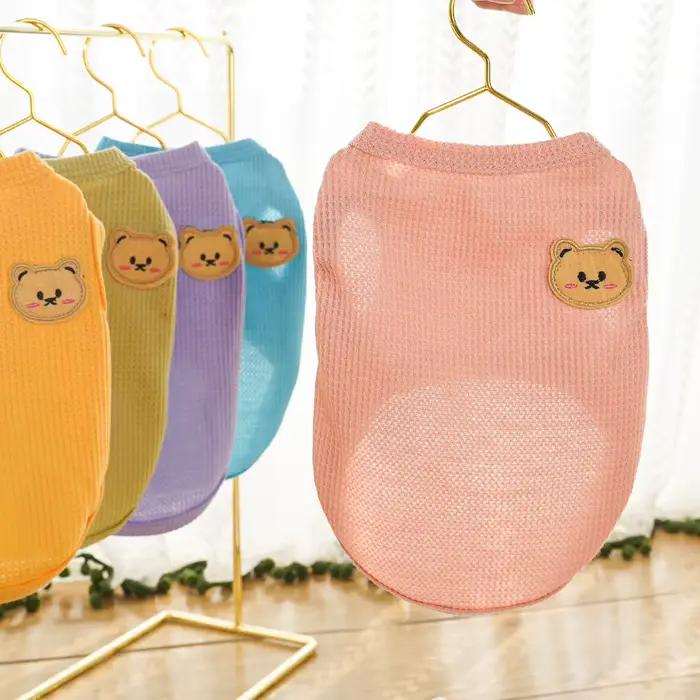Vêtements pour chat, ours gaufré, gilet pour animaux de compagnie, Teddy d'été, Chihuahua, petit chi