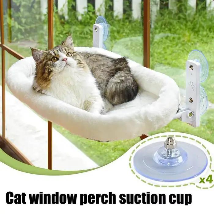 Tampons d'aspiration transparents avec vis pour chat, vis de perchoir de fenêtre pour chat, poids ma