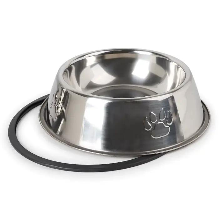 Qualité patte en acier inoxydable chien bol mangeoire antidérapant Anti-ant forme chat chien bols ac