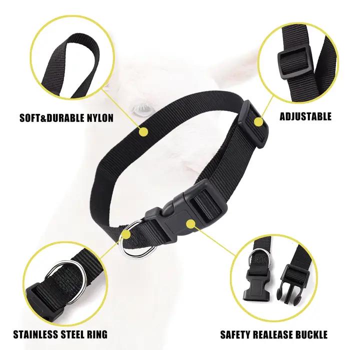 Collier en Nylon réglable pour animaux de compagnie, étiquette volante avec numéro de série Double f