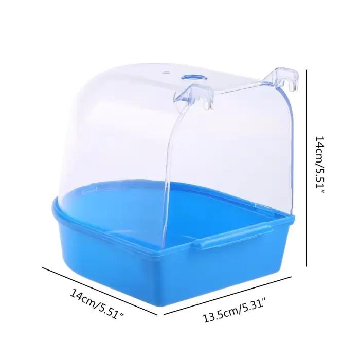 Boîte de bain pour oiseaux de compagnie, Cage de baignoire pour perroquets, accessoires pour perruch