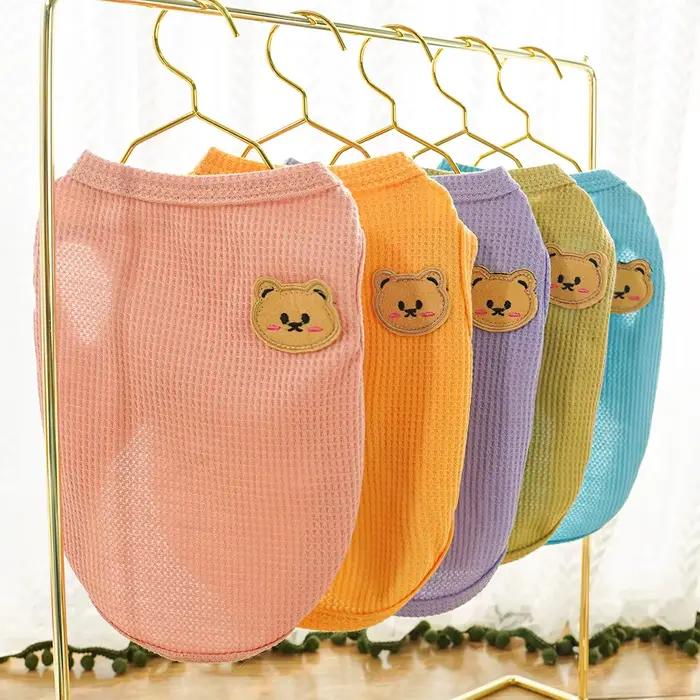 Vêtements pour chat, ours gaufré, gilet pour animaux de compagnie, Teddy d'été, Chihuahua, petit chi