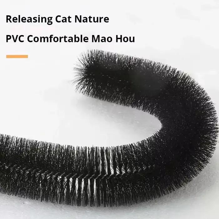 Jouet pour chat arc auto-groome Pamper félin avec un Massage toilettage brosse à friction avec tampo