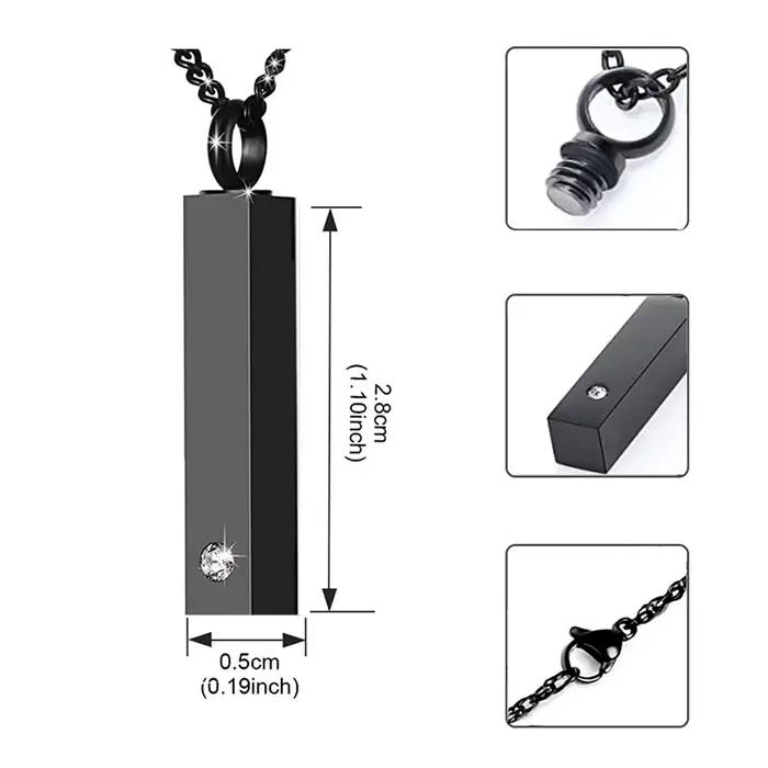 Bijoux de crémation collier d'urne pour cendres pour hommes femmes souvenirs pour cendres colliers p