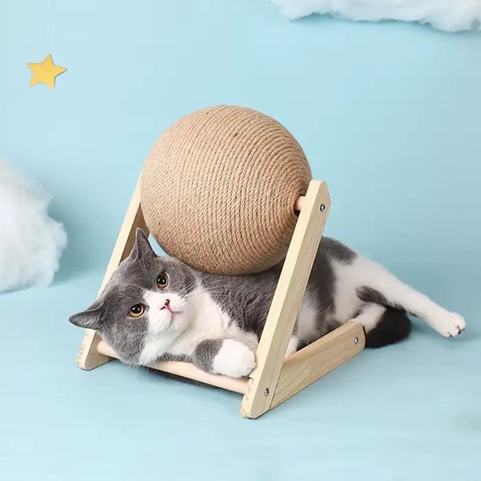 Boule à gratter pour chat, jouet pour chaton, corde en Sisal, planche à balles, pattes de meulage, j