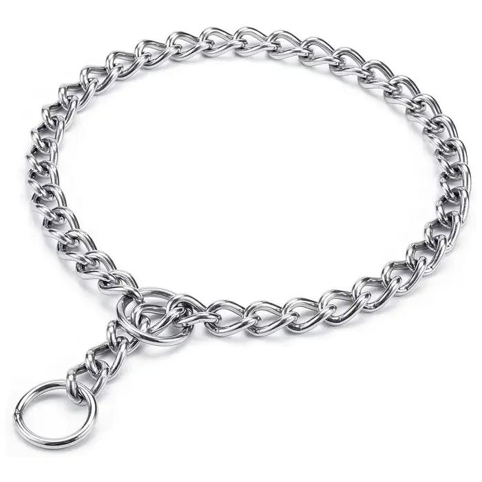 Collier de starter pour chien, chaîne antidérapante en métal anti-mastication, colliers de pincement