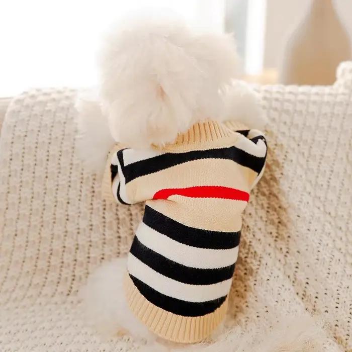Vêtements de luxe pour petits chiens, pull chaud d'hiver pour Chihuahua bouledogue français, article