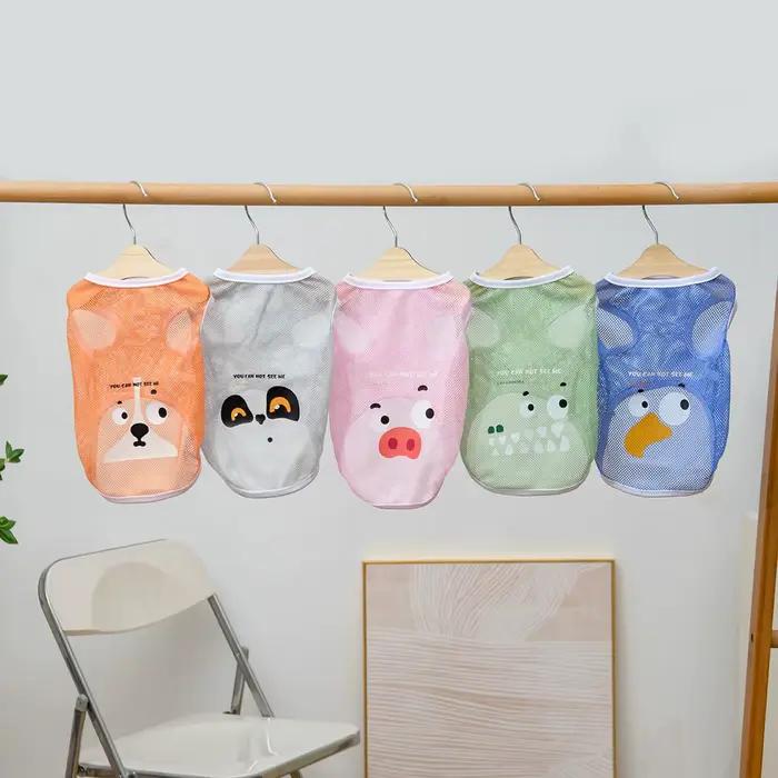 Vêtements pour chiens printemps/été Cool maille débardeur comparé à l'ours cheveux dorés Keji mince 