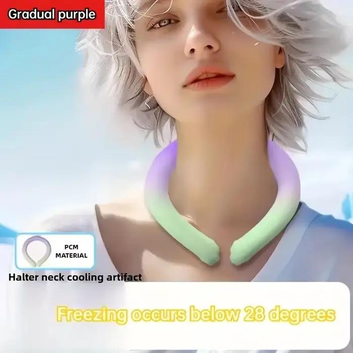 Sangle de cou réutilisable rafraîchissante, idéale pour l'été, collier de refroidissement portable, 