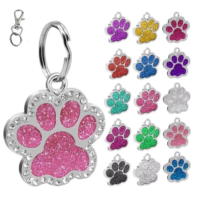 Étiquettes d'adresse personnalisées pour chien et chat, accessoires gravés pour chiot de chat, nom e