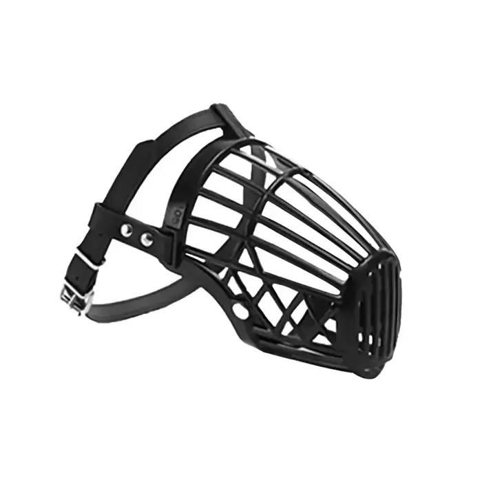Panier de museau pour chien en plastique et cuir souple, solide, conception, sangles de réglage Anti