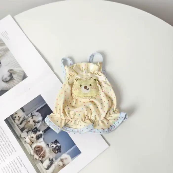 Robes et tenues pour animaux de compagnie à motif à pois, vêtements pour chiens, chemises fines mign