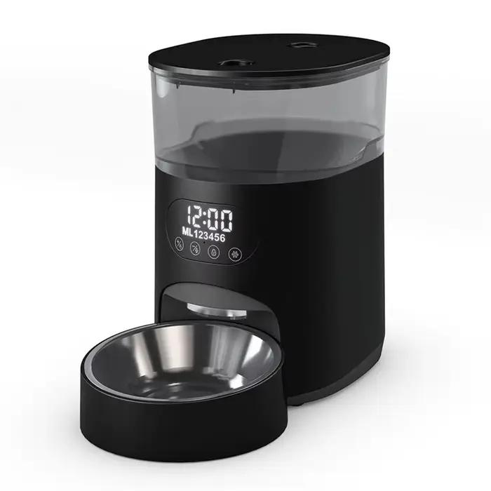 Distributeur automatique de nourriture pour chats et chiens, équipé d'une source d'alimentation rech