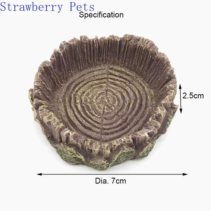 Résine Aquarium animal de compagnie Reptile mangeoire bol bassin alimentaire Pot d'eau Reptile tortu