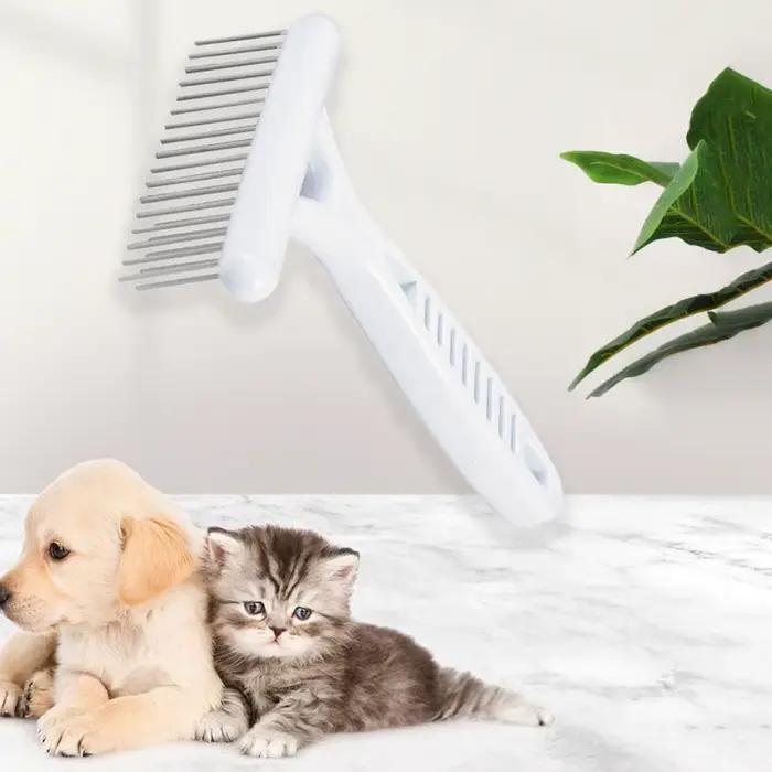 Brosse de toilettage professionnelle pour animaux de compagnie, râteau à fourrure à poils longs, out