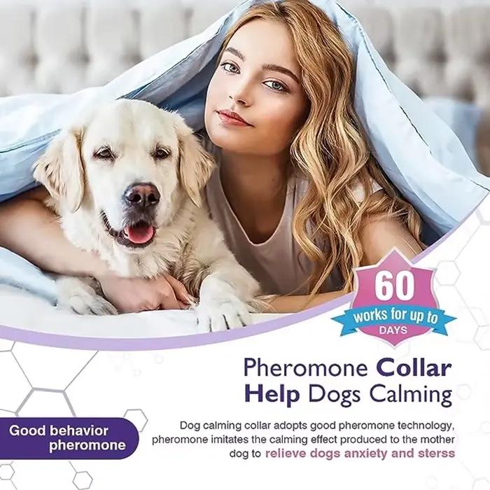 Colliers apaisants à phéromone pour chiens, 3/4 pièces, pour soulager l'anxiété, réglable, confortab