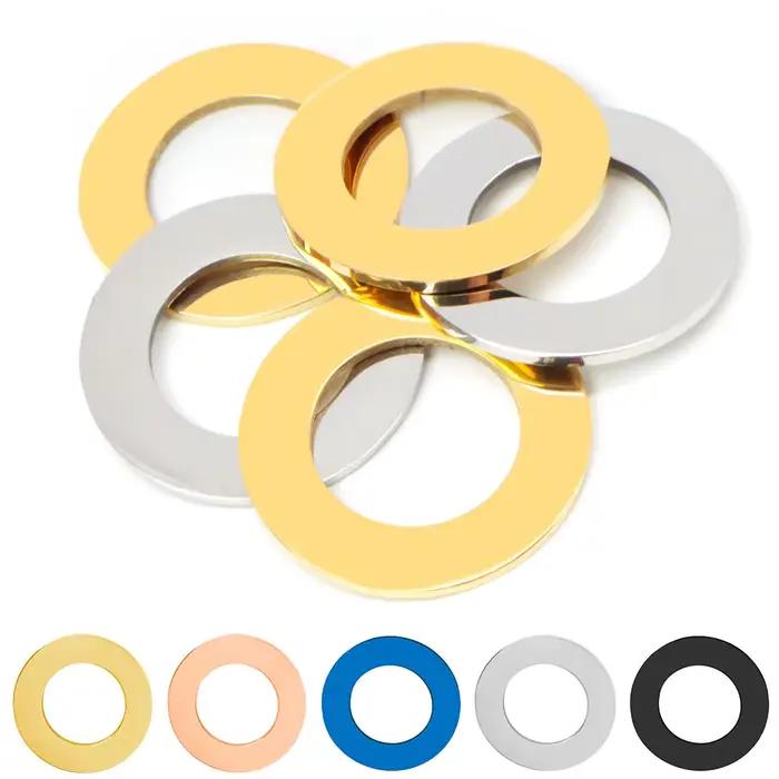 Étiquette vierge ronde polie miroir en acier inoxydable pour chien, bracelet, collier, bijoux, acces
