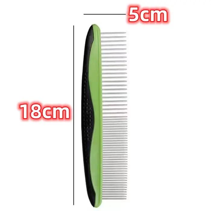 Peigne portable en acier inoxydable pour chien, brosse de toilettage pour animaux de compagnie, ouve