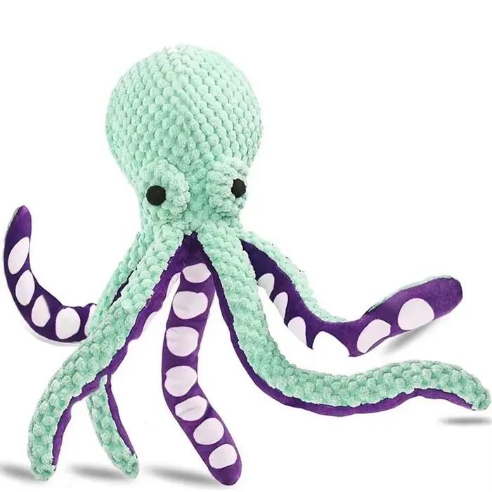 Jouet poulpe en peluche pour animaux de compagnie, son interactif, anti-démolition, maison, grand et