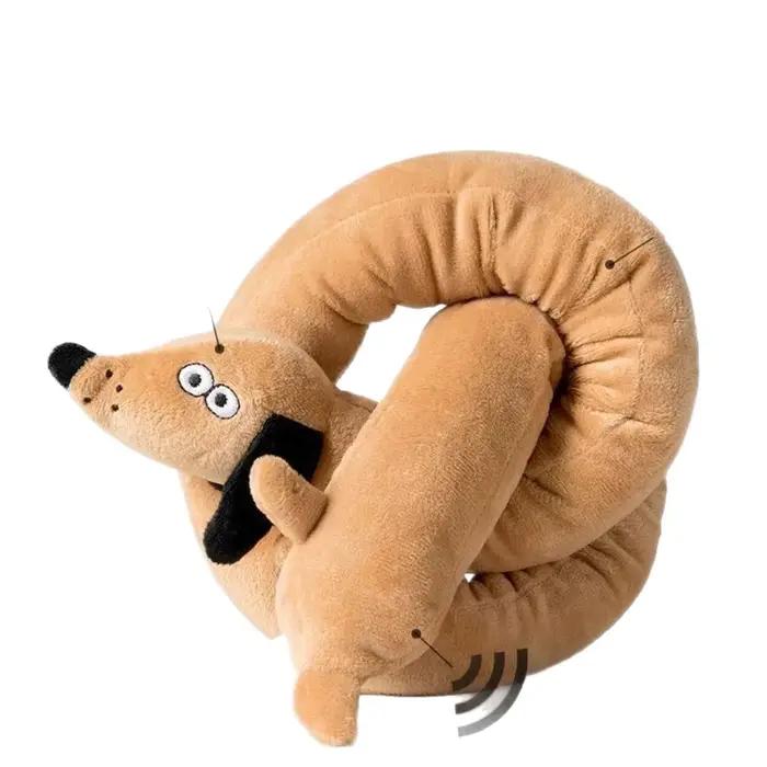 Jouet en peluche long et couineur pour chien, résistant à la mastication, imitation saucisse, jouet 