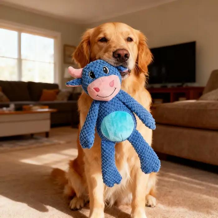 Jouet en peluche interactif durable pour chien, jouet de compagnie doux et grand pour chiens de peti