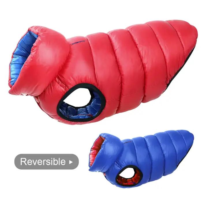 Veste chaude réversible pour chiens, manteau optique à 3 couches, vêtements pour animaux de compagni